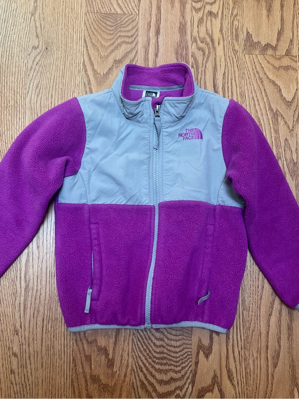 The North Face Two-Tone Purple and Gray Fleece Jacket